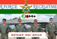 AFCAT Recruitment 2019